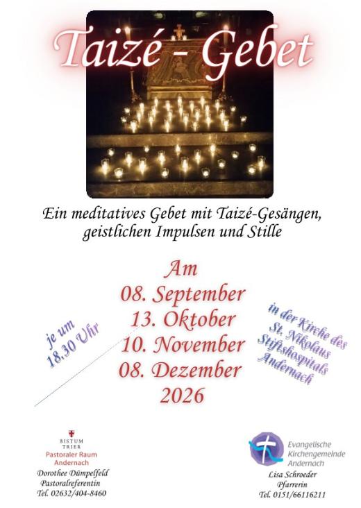 2026 Taize Gebet Pastoraler Raum Andernach