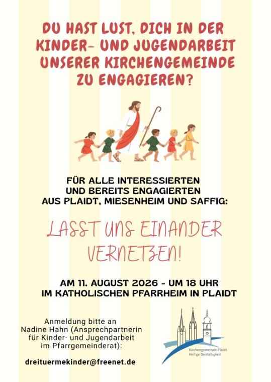 Einladung Kooperationtreffen Pfarrei Heilige Dreifaltigkeit Plaidt